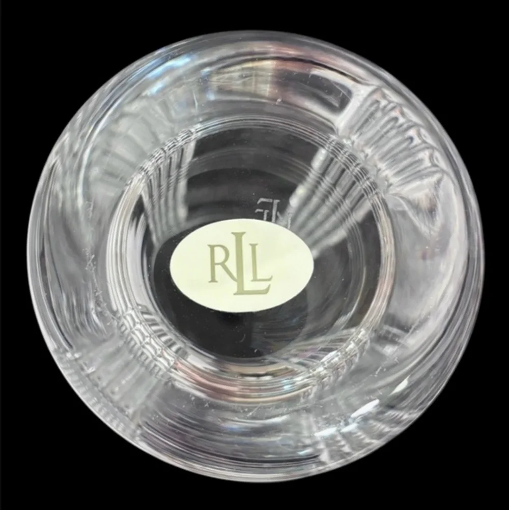 RALPH LAUREN CRYSTAL 10” Glen Plaid Cut Crystal Vase